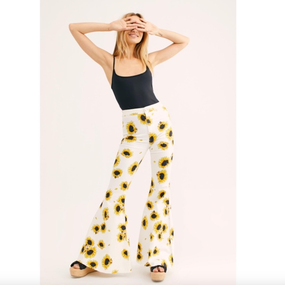 Jeans | Nwt Free People Sunflower Print 